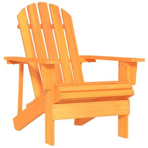 Zahradní židle Adirondack masivní jedlové dřevo oranžová 315878