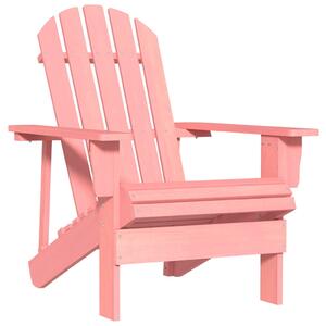 Zahradní židle Adirondack masivní jedlové dřevo růžová 315877