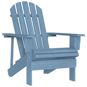 Zahradní židle Adirondack masivní jedlové dřevo modrá 315875