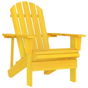 Zahradní židle Adirondack masivní jedlové dřevo žlutá 315874