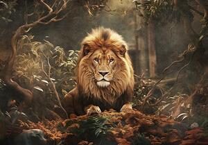 Postershop Fototapeta vliesová: Animals Cats Lion - 152,5x104 cm