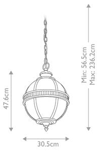 Kichler KL-HALLERON-8M-BU -Venkovní lustr na řetězu HALLERON 3xE14/40W/230V IP44