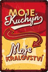 Postershop Plechová cedule: Moje kuchyň Moje Pravidla - 20x30 cm