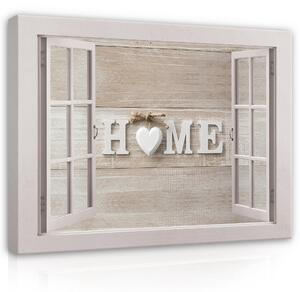 Postershop Obraz na plátně: View window 3D Home (1) - 100x75 cm