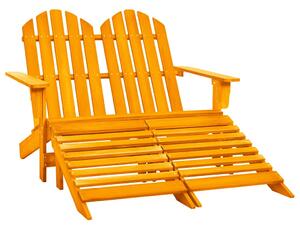 2místná zahradní židle Adirondack s podnožkou jedle oranžová 315918