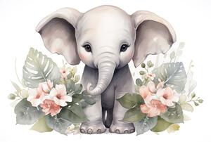 Postershop Fototapeta vliesová: For Kids Little Elephant - 208x146 cm