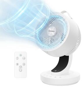 Cirkulační ventilátor FLOW s dálkovým ovládáním, bílý SongmicsHome