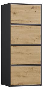 TP Living Komoda Alma 50 cm antracit/dub artisan