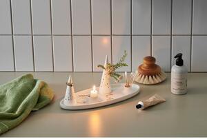 Bílý porcelánový adventní svícen Kähler Design Nobili, délka 33 cm