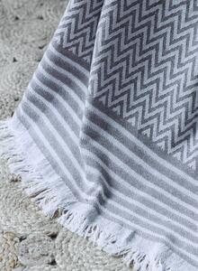 Tkaná bavlněná deka exclusive Lara šedá 150x200cm TiaHome