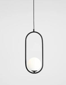 Zlaté závěsné svítidlo Sagre Art Deco, 50cm Barva: Černá