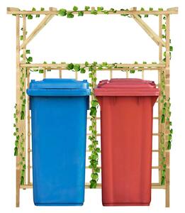Zahradní pergola pro dvě popelnice impregnované borové dřevo 316063