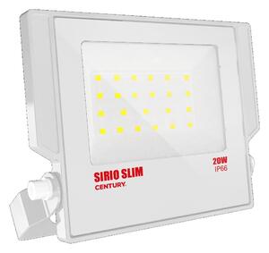 CEN SRSB-209540 LED reflektor SIRIO SLIM BÍLÝ 20W 4000K 110d 147x160x28mm IP66 IK08 - CENTURY