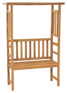 Zahradní lavice s pergolou 115 cm masivní teakové dřevo 316170