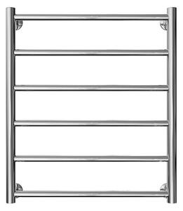 Koupelnový žebříkový radiátor INOX FLAT 122W/230V 57x43 cm nerez/lesklý chrom