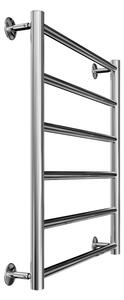Koupelnový žebříkový radiátor INOX FLAT 122W/230V 57x43 cm nerez/lesklý chrom