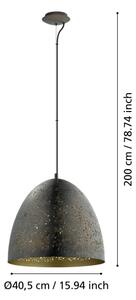 Eglo 49815 - Závěsné svítidlo SAFI 1xE27/60W