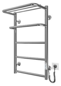 Koupelnový žebříkový radiátor HOTEL 75W/230V 66x42 cm nerez/chrom pravá