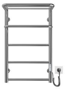 Koupelnový žebříkový radiátor HOTEL 75W/230V 66x42 cm nerez/chrom pravá