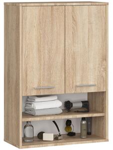 Ak furniture Závěsná koupelnová skříňka Fin W64 2D 64 cm dub sonoma