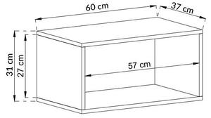 Piaski Nástěnná skříňka Moyo 60 cm dub artisan