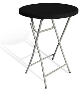 Skládací bistro stolek Ø 80 cm / výška 110 cm – černý