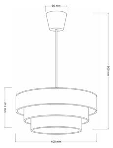 Brilagi - Lustr na lanku LUNETA 1xE27/60W/230V pr. 40 cm černá/zlatá