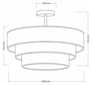 Brilagi - Přisazený lustr LUNETA 1xE27/60W/230V pr. 40 cm černá/zlatá