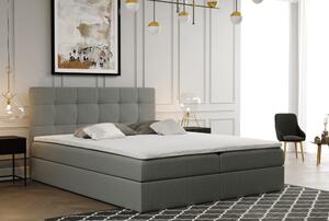 KONDELA Boxspringová postel, 180x200, šedá, KAMILIA