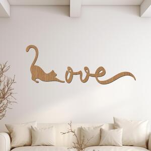 Dřevo života | Dřevěný nápis Kočičí láska | Rozměry (cm): 40x14 | Barva: Černá