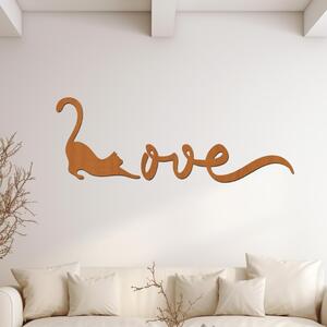 Dřevo života | Dřevěný nápis Kočičí láska | Rozměry (cm): 40x14 | Barva: Třešeň