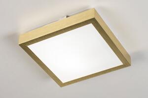 Koupelnové stropní svítidlo Trendline B1 Gold (Hranaté světlo do koupelny ve zlaté barvě, krytí IP44)