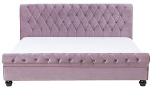 Manželská postel 180 cm ARCHON (s roštem) (růžová). 1007111