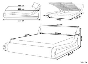 Manželská postel 160 cm AVENUE (s roštem a úl. Prostorem) (bílá). 1007122