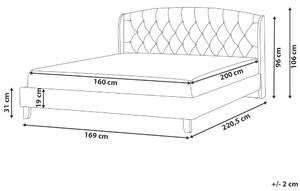 Manželská postel 160 cm BORD (s roštem) (šedá). 1007186