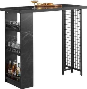 SoBuy FWT100-SCH Barový stl Jídelní stl Kuchyský stl Bistro stl Barový pult Balkonový stl Boní stl erný WHT cca 120x105x50cm