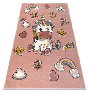 Makro Abra Dětský kusový koberec KIDDO 6110 Jednorožec světle růžový bílý Rozměr: 80x150 cm