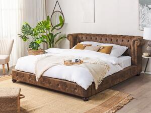 Manželská postel 180 cm CAVILLA (s roštem) (hnědá). 1007201