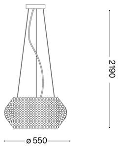 Ideal Lux - Křišťálový lustr PASHA 10xE14/40W/230V pr. 55 cm chrom