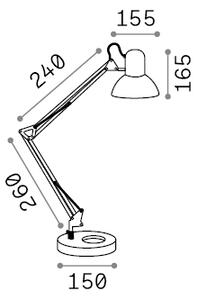 Ideal Lux - Stolní lampa 1xE27/42W/230V černá