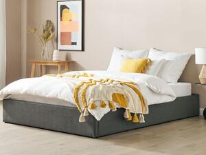 Manželská postel 160 cm DIJON (s roštem a úl. prostorem) (šedá). 1007234