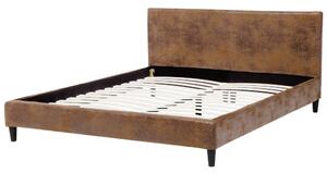 Manželská postel 160 cm FUTTI (s roštem) (hnědá). 1007256