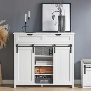 SoBuy FSB74-W Komoda Sideboard Kuchyňská skříňka Buffet Storage Cabinet White