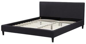 Manželská postel 160 cm FUTTI (s roštem) (černá). 1007260