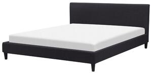 Manželská postel 180 cm FUTTI (s roštem) (černá). 1007261