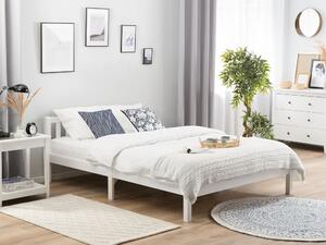 Manželská postel 180 cm FLORIS (s roštem) (bílá). 1007275