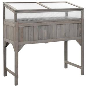 Vyvýšený záhon s pařeništěm 110 x 54 x 120 cm masivní jedle 316472