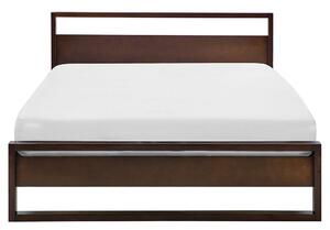 Manželská postel 160 cm GIACOMO (s roštem) (tmavé dřevo). 1007288