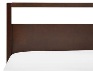 Manželská postel 160 cm GIACOMO (s roštem) (tmavé dřevo). 1007288