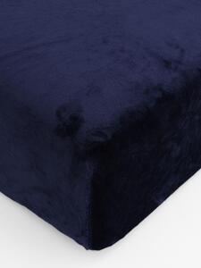MK Lůžkoviny Prostěradlo mikroplyš Deluxe 90 x 200 cm - tmavě modrá